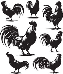 Chicken silhouette vector illustration