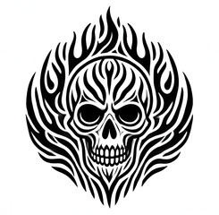 TRIBAL TATOO トライバル タトゥ 刺青 和柄 頭蓋骨ドクロ skull