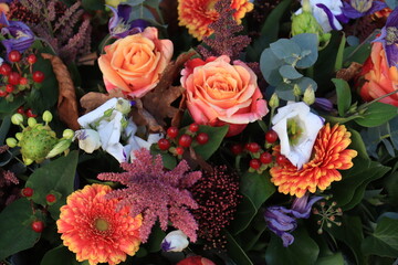 Autumn wedding flower arrangement