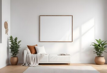 pikaso_texttoimage_plain-blank-boho-wall-frame-minimal-blank-white