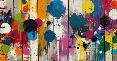 Fototapeta premium Abstract Vibrant Acrylic Painting