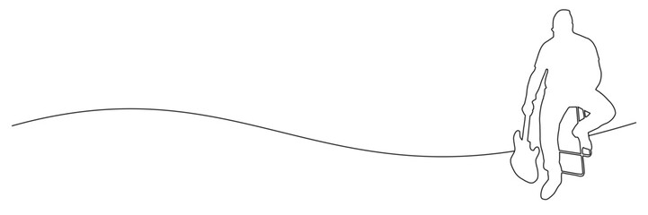 line art guitar proses for men silhouette illustration background for a music day 