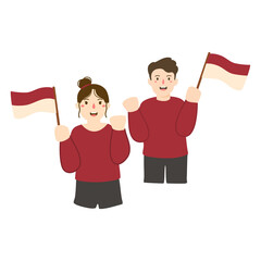 illustration for indonesian sumpah pemuda