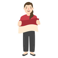 Indonesia independence day woman illustration