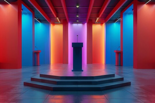 A group of university students organize a mock debate between the candidates running for student government, allowing students to learn more about their platforms