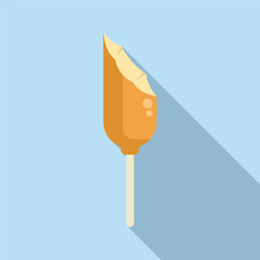 Classic corn dog, partially eaten and enjoyed, showcasing the deliciousness of this popular street food