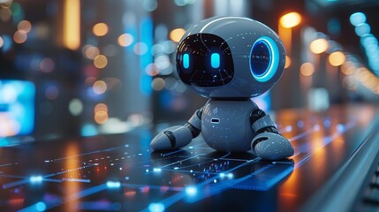Visual guide to the development of AI-powered chatbots for customer service and support. , Minimalism,