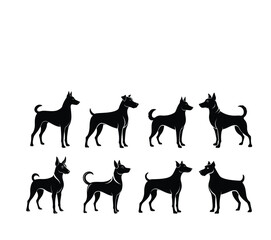 Dog vector silhouette illustration