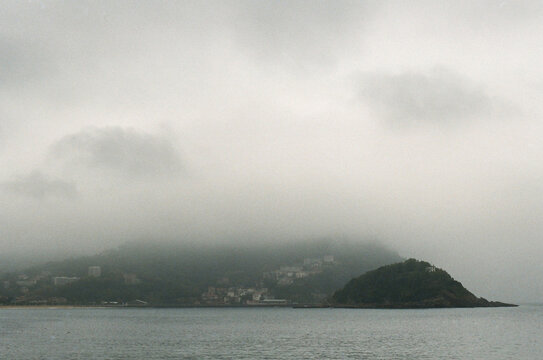 Foogy view on a island