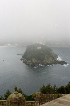 Foogy view on a island