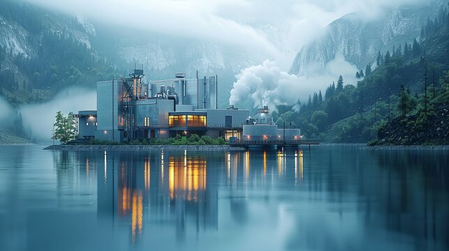 Illustration of renewable energy innovations in energy storage technologies like flywheels and pumped hydro. , Minimalism,