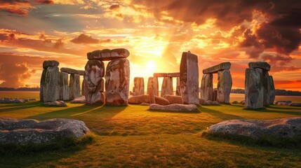 Stonehenge in a beautiful sunset