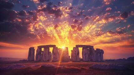 Stonehenge in a beautiful sunset