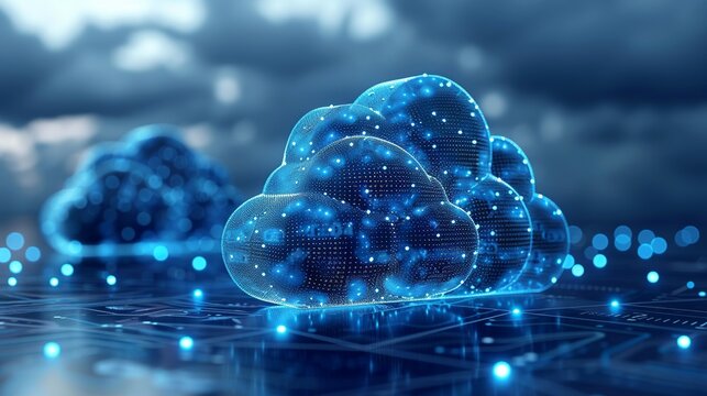 Graphic explaining cloud computing deployment models: public, private, and hybrid. , Minimalism,