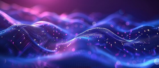 A blue and purple sky with a purple and orange line.