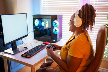 having fun playing video games