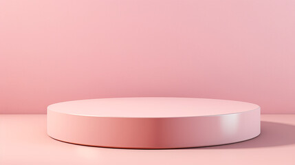 Empty minimalistic blush pink background simulating the elegance of a sophisticated podium.