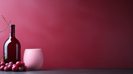 Empty minimal plum red background exuding richness and ideal for elegant presentations.