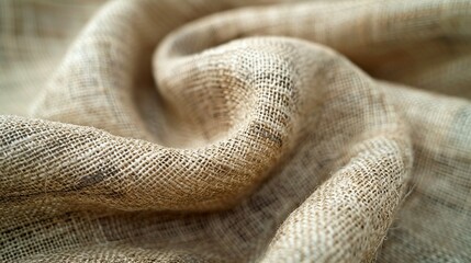Fototapeta premium Hemp fabric texture with a sustainable and eco-friendly appeal, perfect for green product concepts. , Minimalism,