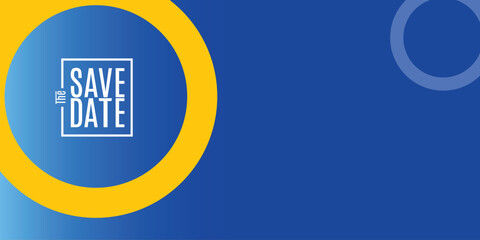 Save the date, Retro Save the date banner. colorful background Can be used for business, marketing and advertising.
