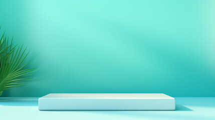 Empty abstract aquamarine background evoking the clarity and tranquility of serene waters.