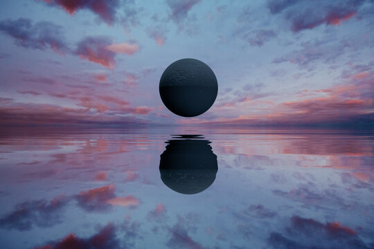Large ball floating in body of water