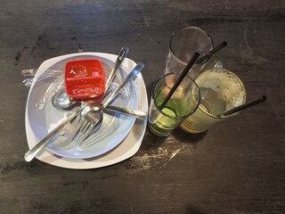 Post Meal Mess, Dirty Dishes Await Cleanup