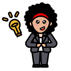 businesswoman has an idea