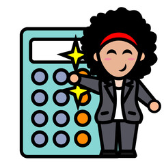 
businesswoman with calculator