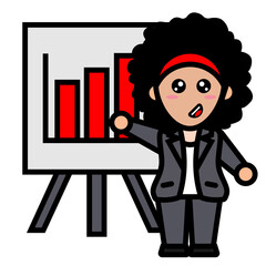 
businesswoman at work making a presentation