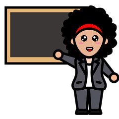 
businesswoman at work making a presentation