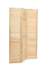 Folding screen isolated on white. Interior element