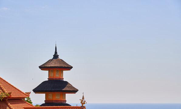 Detail of pagoda in the north of the island of bali