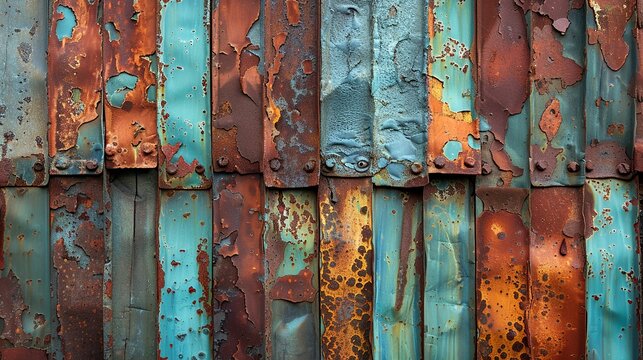 Capture the rustic charm of rusty metal textures, perfect for grungy backdrops in vintage-themed artwork. , Minimalism,