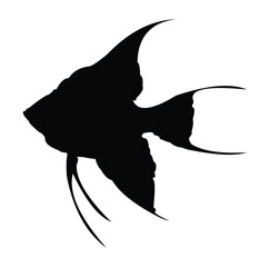 Obraz premium manfish silhouette vector design. black and white.