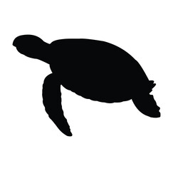 Obraz premium turtle silhouette vector design. black and white.