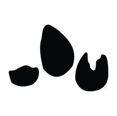 egg silhouette vector design. black and white.