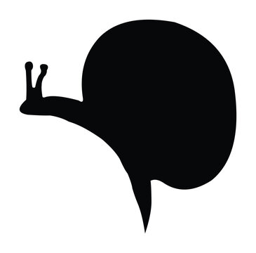 recommend clip art: snail silhouette vector design. black and white.