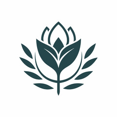        Flower logo vector art illustration.
