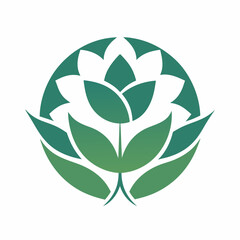        Flower logo vector art illustration.
