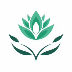        Flower logo vector art illustration.
