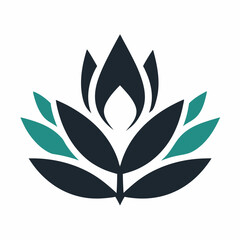        Flower logo vector art illustration.
