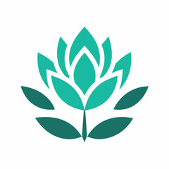        Flower logo vector art illustration.
