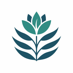        Flower logo vector art illustration.
