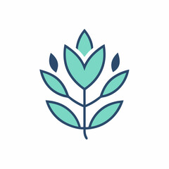        Flower logo vector art illustration.
