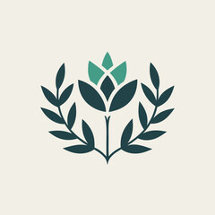        Flower logo vector art illustration.
