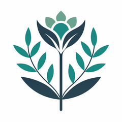        Flower logo vector art illustration.
