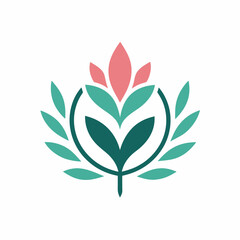        Flower logo vector art illustration.
