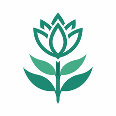        Flower logo vector art illustration.
