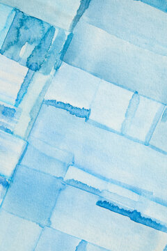 Blue background watercolor pattern. Watercolor abstract on paper